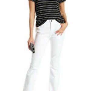Seven7 Slim Straight White Jeans